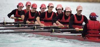 A rowing eight in action at Lake Ruataniwha © SIR+photosouth@xtra.co.nz